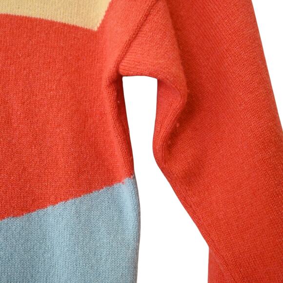 Chanel Cashmere Sweater Size 38 US 6 Pink Yellow Orange Blue 2008 Pullover - Picture 6 of 8
